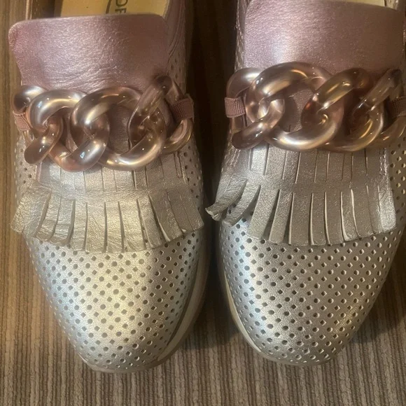 Softwaves Women's Pink and Silver Loafers Arch Support 36.5 - Picture 9 of 10
